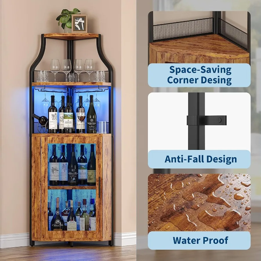 Corner Bar Cabinet for Home Us - Wine & Beer Guayaquil review and price